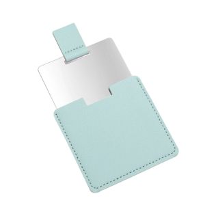 FGJHD Foldable Unbreakable Ultra-thin No Broken PU Protective Cover Personalized Gift for her Women Girls Compact Pocket Mirror Cosmetic Mirror Stainless Steel Mirror Makeup Mirror