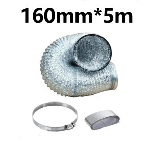 ⚡In Stock⚡ Universal Flexible Aluminum Foil Duct Ventilation Kitchen Bathroom Office Factory range hood Exhaust pi-pe smoke Thickened Telescopic Vent Hose