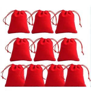 10PCS Velvet Drawstring Pouch Jewelry Candy Storage Bags Present Packaging 7x9CM