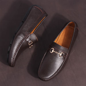 Giày Công Sở Nam MICHILUX Horse Bit Moccasin CIEHM Da Bò Thật Màu Trắng