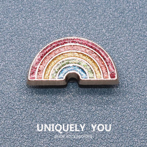 Jibbitz cross จิบบิท Rainbow Butterfly ตัวเสริมรองเท้า อัญมณีสีรุ้ง แฟนซี จิ๊บบิท ตัวติดรองเท้า cross