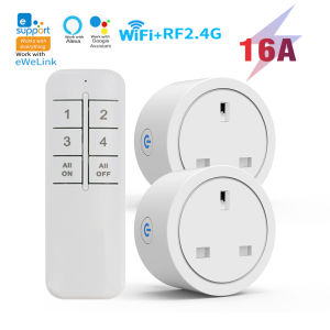 (HD1)Smart Socket Wifi Socket Remote Control UK Plug for eWelink App with Alexa Home