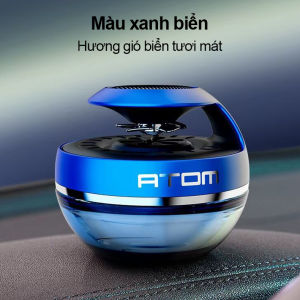 Nước hoa để xe ô tô Atom cao cấp tỏa hương khử mùi oto chai lọ nước hoa để gắn trên taplo ôtô xe hơi khuếch tán nước hoa bằng năng lượng mặt trời