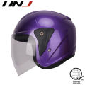 HNJ A4-002 Motorcycle Helmets Half Face for Women Clear Visor Motors Helmet with Men. 