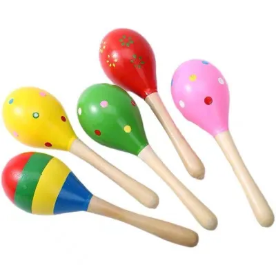 Wooden Maracas Baby Child Musical Instrument