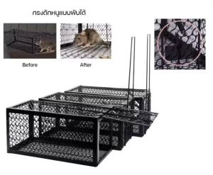 กรงดักหนู (ราคาต่อ 1 ตัว) ขนาด13x28x14cm กรงดักพังพอน กระรอก สัตวไม่ตาย ไม่ทรมานสัตว์ แบบสปริง วัสดุเหล็ก แข็งแรง สินค้ามาตรฐานโรงงานขายเอง