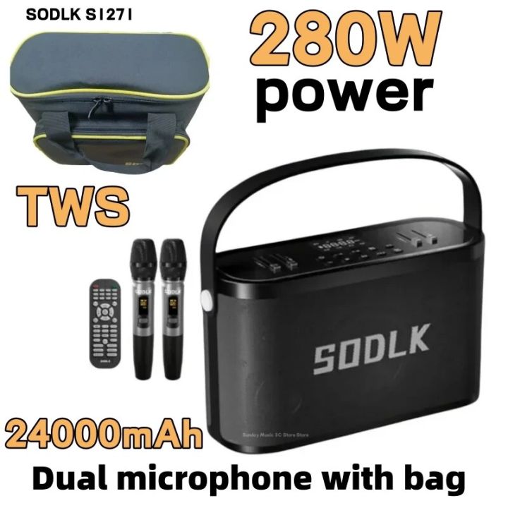 New SODLK S1271 Loa Bluetooth MIC không dây công suất cao 280W di