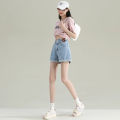 hot pants jeans wanita celana denim korean style jumbo short pants kekinian bigsize cewek fashion. 