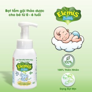 Bọt tắm gội thảo dược cho trẻ từ sơ sinh Elemis Bubble chai 250ml