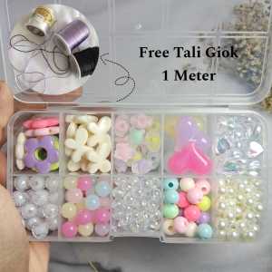 Set Manik Krakter dan Manik-Manik Kotak Lengkap dengan Payet