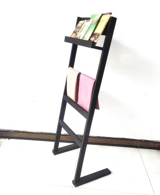 Tempat mukena dan sajadah rak peralatan sholat ladder hanger kayu minimalis