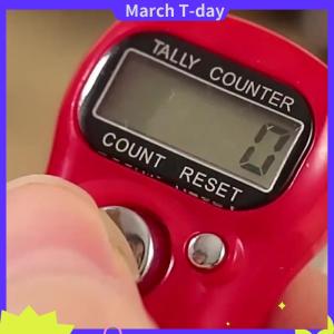 March เข็มทิศแบบนับจำนวนนิ้ว LED อิเล็กทรอนิกส์แบบใช้มือถือนับจำนวนแบบคลิกเกอร์วงแหวนนับ