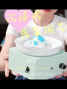 btnx DIY Craft Ceramics Making Tools - Electric Pottery Wheel Kit with Adjustable Zinc Alloy Turntable M1Y4T