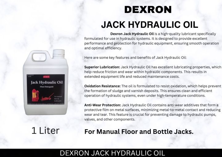 DEXRON JACK HYDRAULIC OIL 1 LITER Lazada PH