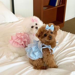 EQUOMT Cute Pet Love Strap Cake Skirt Soft Thin Design Pet Summer Clothes Comfortable Breathable Cat  Princess Dresses Spring/Summer