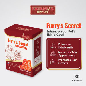 Predator Raw Life Pet Fish Oil + Skin Coat Dog Cat Fur Health Fungus Allergic (30 Capsules)