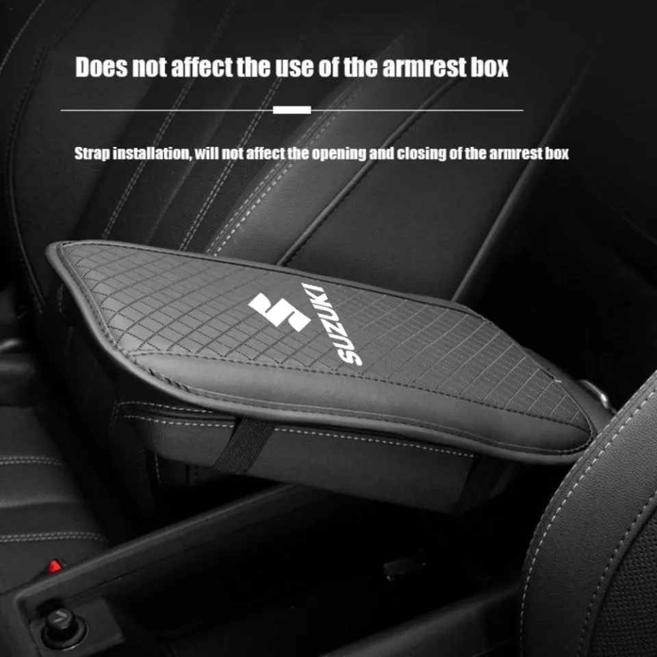 Car Armrest Pad Soft PU Leather Arm Rest Cushion Universal Waterproof Center  Console Box Cover Non