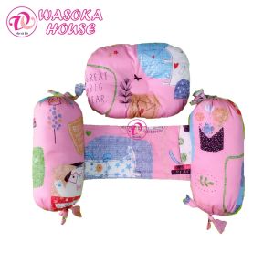 Bộ gối chặn cho trẻ sơ sinh gòn lông vũ vải Cotton Satin Hàn Quốc siêu đẹp mềm máthoạt tiết hình thú đáng yêu