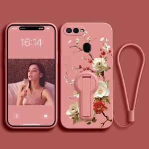 Case for oppo a5s oppo a12 oppo A7 oppo a3s oppo a12e F9 phone casing Softcas Silicone Protector shockproof Cover new design aesthetic flower with holder YTZZHXZ01