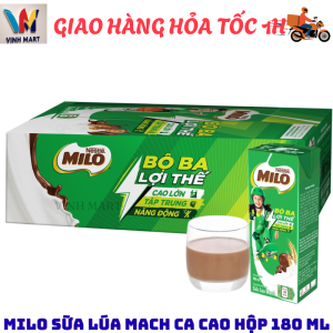 [ CHỈ GIAO CHO ĐƠN ĐẶT HỎA TỐC HỒ CHÍ MINH ]  Milo Sữa Lúa Mạch Có Đường 1 Thùng 48 Hộp 180 Ml