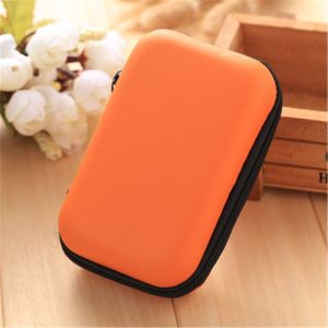 OPBWQH 2.5" Earphone Box External Drive Protector HDD Carry Case Hard Disk Case EVA Storage Box Zipper Pouch HDD Bag