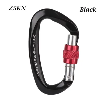 WAPKTY 12 / 25KN Ascend ngoài trời Nhôm Thiết bị bảo hộ leo núi Móc chìa khóa leo núi Carabiner chuyên nghiệp Khóa chính bảo mật