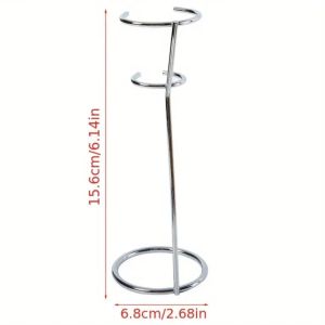 JACAUY Dual Support Rings Milk Frother Stand Space Saving Round Base Coffee Stirrer Rack Freestanding Frothing Wand Holder Kitchen Countertop