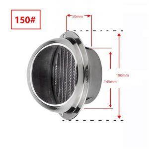 Grill Inline Duct Ventilasi Udara Stainless Steel - Air Vent Cap Booster Exhaust Blower untuk Sirkulasi Udara yang Lebih Baik