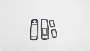 OnlyF U 4Pcs Carbon Fiber Car Interior Door Window Lift Swtich Button Frame Cover Trim Accessories For Dodge Durango 2011 2012 2013-2023 5B8Q6