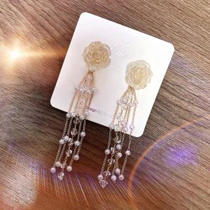 ems fashion hypoallergenic Korean Elegant Diamond Pearl Earrings Fashion Simple Earrings