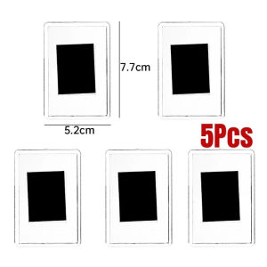 5Pcs Refrigerator Magnet Photo Frame Acrylic Magnetic Fridge Photoes Stickers Pictures Display Holders