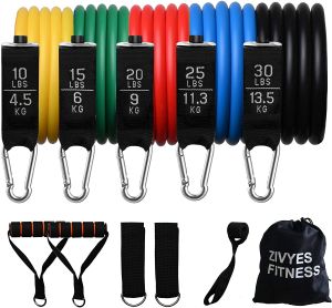 Bộ 5 dây ngũ sắc đàn hồi tập thể hình SPORTY YGT1 Dụng cụ tập GYM YOGA