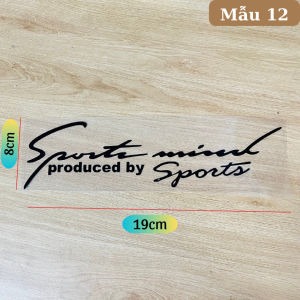 Decal dán xe Sport mind cao cấp trang trí cho ô tô