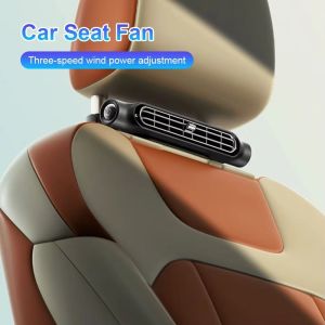 MMLUCK USB Powered Car Headrest Cooling Fan Air Cooling 3 Speeds Adjustable Portable Car Fan Passenger Comfort Save Space Car Seat Fan Front Seat