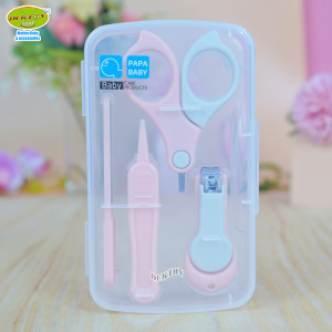 PAPA BABY เซ็ทกรรไกรตัดเล็บเด็ก 4IN1 สำหรับเด็กอายุ 0M+ BPA FREE พกพาง่าย รุ่น ST111