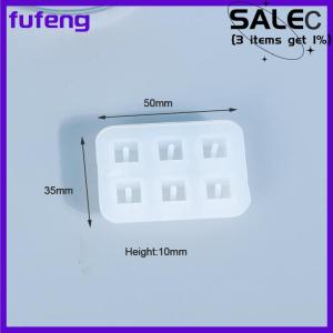 fufeng Rectangle Silicone Mould Square Bead Ball 6 Holes DIY Epoxy Jewelry Pendant Mold