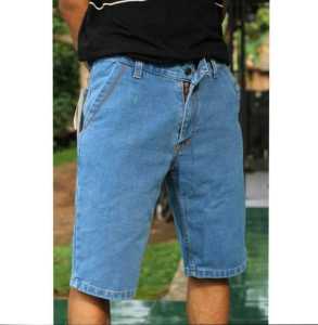 Celana pendek pria terlaris celana distro pria celana jeans polos pria pakaian pria fashion pria bawahan pria celana santai 3/4 pria