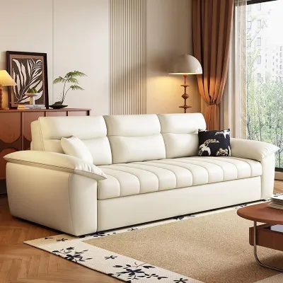 Piano keys cat scratch leather sofa bed all-in-one dual-purpose multifunctional storage foldable balcony study sofa bed
