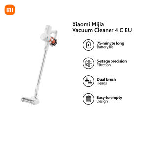 Xiaomi Mijia Vacuum Cleaner 4 C EU Cordless Vacuum with 75-Minute Battery | 5-Stage Filtration & Dual Brush Heads