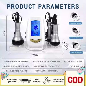 XCFASHION 3-in-1 beauty instrument 40K radio frequency ultrasonic weight loss slimming instrument