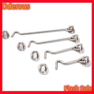 Oderous Stainless Steel Cabin Hook And Eye Latch Lock Shed Gate Door Catch Silent Holder