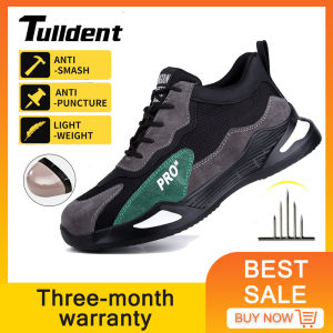Tullgent Safety Shoes kasut safety Steel Toe Cap Shoes Breathable Anti-smash Anti-puncture Lightweight Work Shoes Safety Boots