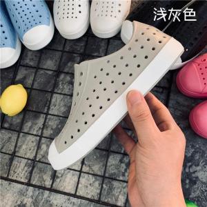 Kids Nativ Shoes childrens slip on low-top round toe Non-slip cute outdorr shoes soild color Shoes For girls Child Beach shoe Hollow Clogs Candy Color Sandals