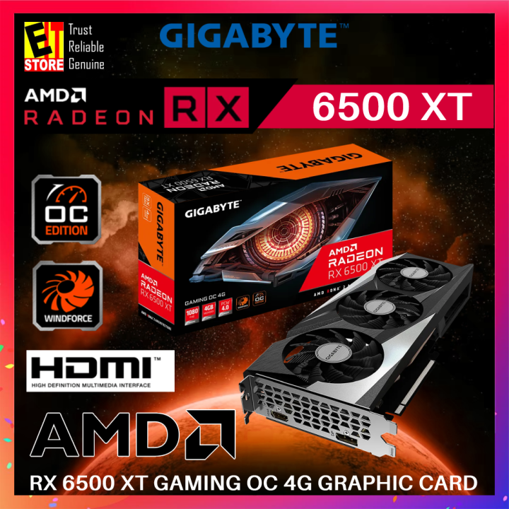 GIGABYTE GRAPHIC CARD RADEON RX 6500 XT GAMING OC 4G GDDR6 (GV