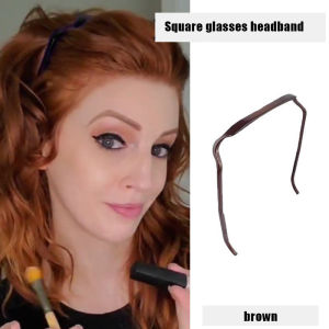 Simple Square HairBand Sunglasses Hair Band Women Hair Compression Headdress Invisible Fixed Hair Clip Ink Lens Clip New 2024