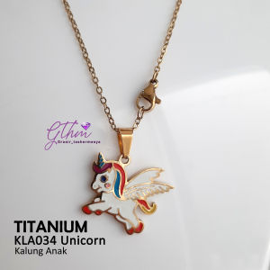 Kalung Titanium Anak Kuda Poni Unicorn kla034