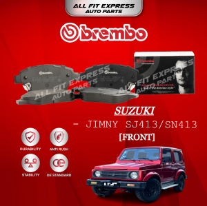SUZUKI JIMNY SJ413 / SN413 FRONT (DEPAN) BREMBO BRAKE PAD 100% ORIGINAL AUTHENTIC PRODUCT (PRICE FOR 4 PCS)