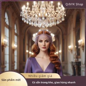 Hàng có sẵn✨ 1 cái Phụ kiện tóc phụ nữ cổ điển Hollow lưới tua mũ nón Bohemian Rhinestone đầu chuỗi hat khiêu vũ thực hiện đồ trang sức