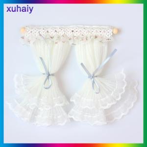 xuhaiy 1 12 Dollhouse ren rèm cửa mô hình Dollhouse phòng ngủ phòng khách trang trí búp bê Nhà Phụ kiện nội thất vi cảnh trang trí