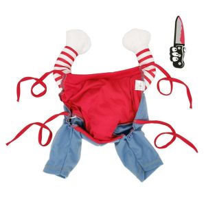YOUSHI TOP Apparel Comical Outfit Dressing Up Halloween Cosplay Pet Clothes Deadly Doll Suit Dog Costume